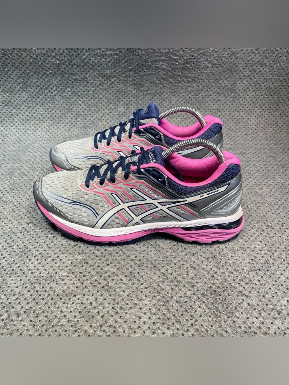 Asics GT-2000 Pink Silver Mesh Running Shoes Size 9.5 Women’s